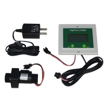 FM6710-44TM, Panel 1/2" Digiflow Digital Flow Meter count up Gallons GPM 115V cord