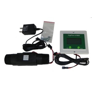 FM6710M-88TM, Panel Digital 1"  Flow Meter count up Gallons GPM 115V cord