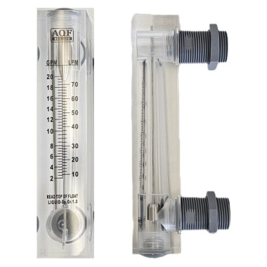 AQF-600-220, Flow Meter Panel Mount 1" NPT