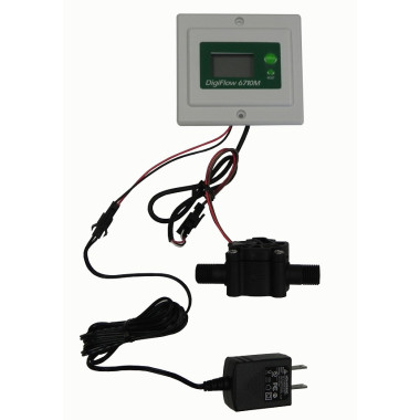 FM6710-Panel, Panel 1/4" Digital Flow Meter Monitor Gauge Total Gallons GPM 56"cable
