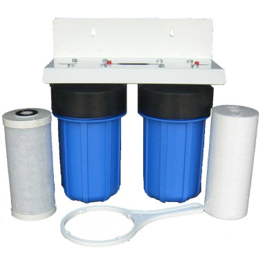 6. WH-1134 Whole House Restaurant Water Treatment Filter System Sediment Carbon Filter 10" Big Blue BB