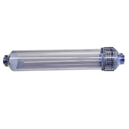 214, Clear EMPTY Inline Filter Housing Cartridge Case