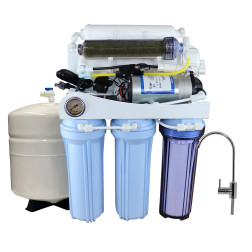 .AR150P, AQUARIUM & DRINKING 2 OUTPUTS Reverse Osmosis RO +DI + Booster Pump all in one system
