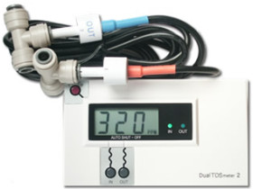 DM-2, Inline Dual TDS Monitor Meter Tester Gauge for RO DI System DM2