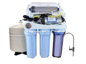 .K6150P 150GPD 6 STAGE HOUSEHOLD RESIDENTIAL DRINKING WATER REVERSE OSMOSIS RO + Alkaline + BOOSTER PUMP