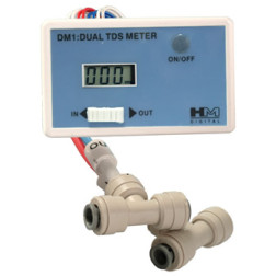DM-1, Inline Dual TDS Monitor Meter Tester Gauge for RO DI System DM1